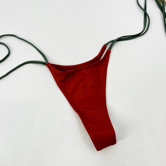 so so good swim string bikini bottoms tangerine - Picture 3 of 10